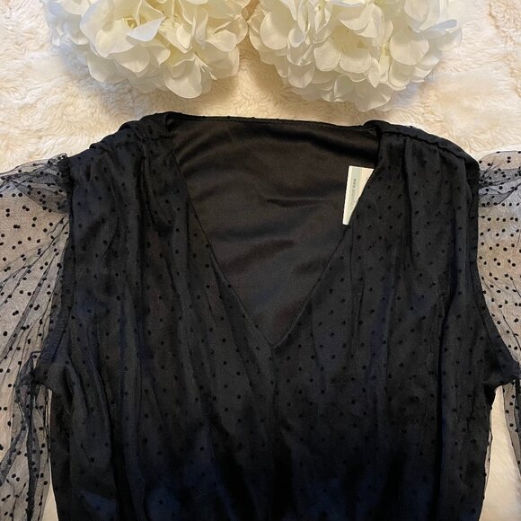 Anasofia Black Tulle Dress - Picture 6 of 16